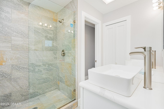 4727 Riverglen Blvd, Ponce Inlet, FL 32127 - full bath with a shower stall and a sink