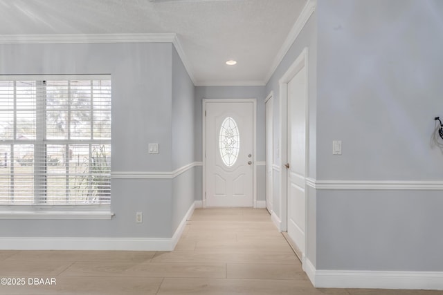 entryway with ornamental molding