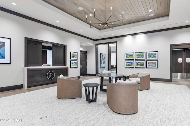 74 Kingsley Ln, Ormond Beach, FL 32174 - community lobby with recessed lighting and wood ceiling