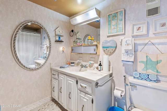 1415 Ocean Shore Blvd Unit 808, Ormond Beach, FL 32176 - bathroom with vanity and tile patterned floors