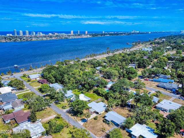 46 Reynolds Ave, Ormond Beach, FL 32174 - aerial overview of property's location featuring a nearby body of water, a notable bridge, and nearby urban area