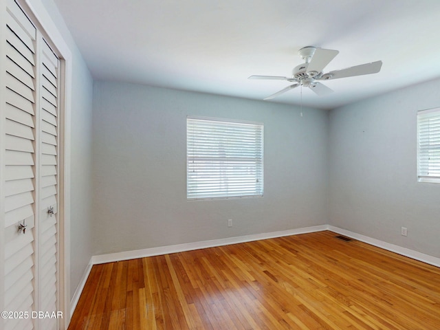 46 Reynolds Ave, Ormond Beach, FL 32174 - unfurnished room featuring a ceiling fan, light wood-type flooring, and baseboards