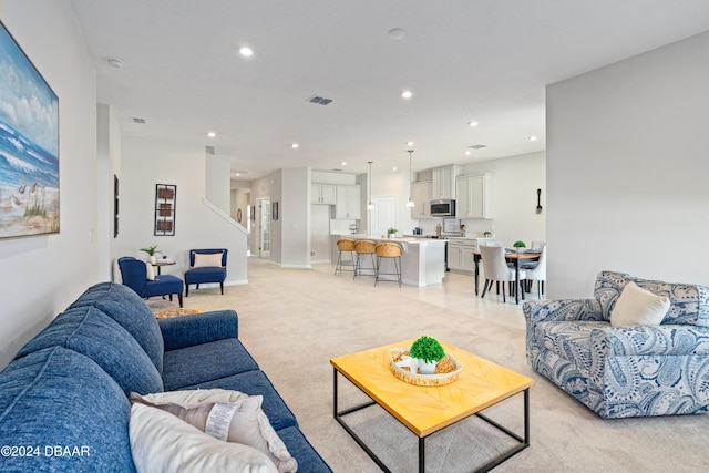 view of carpeted living room