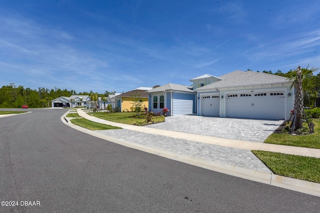 view of front of home with a front yard