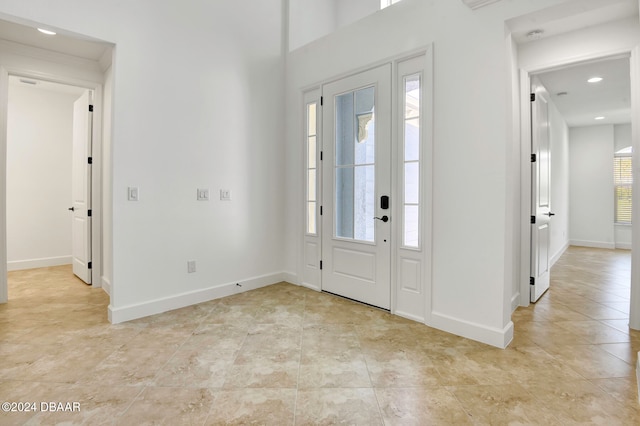 view of foyer entrance