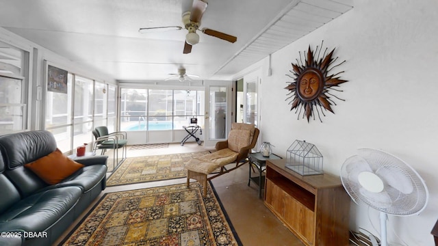 view of sunroom