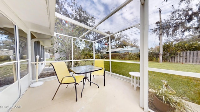 view of sunroom / solarium