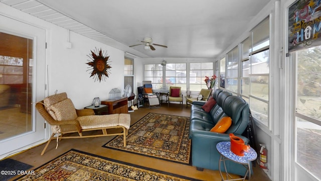 view of sunroom