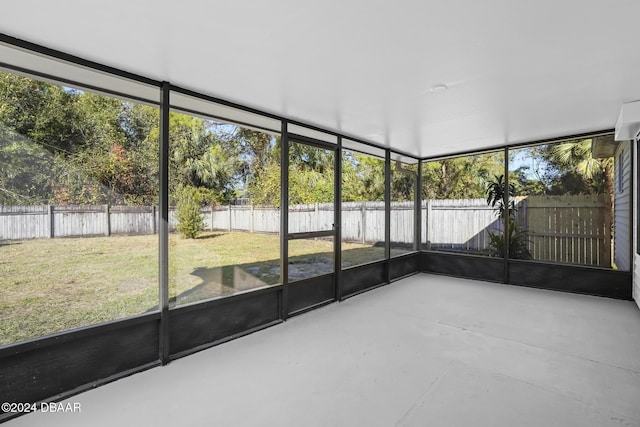 unfurnished sunroom with a healthy amount of sunlight