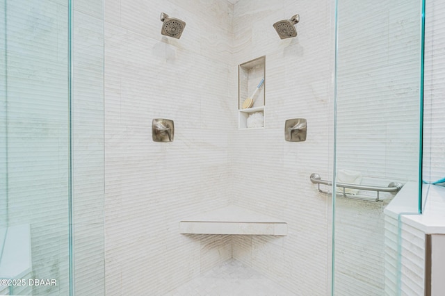 bathroom with an enclosed shower