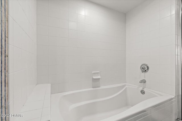 bathroom with independent shower and bath