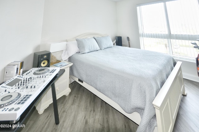 bedroom featuring light hardwood / wood-style floors