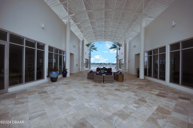 view of patio featuring an outdoor living space