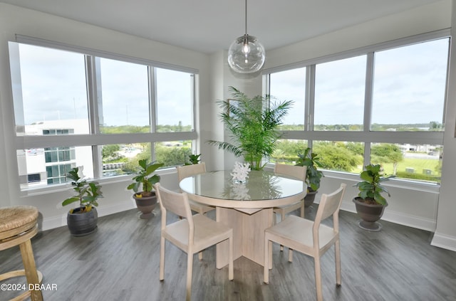 sunroom featuring a wealth of natural light