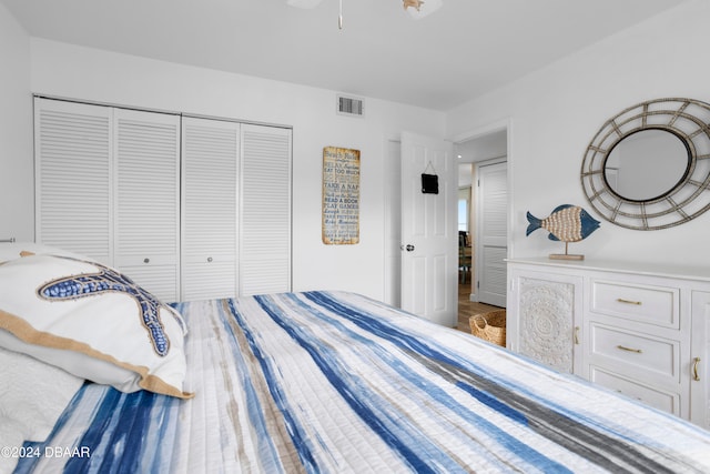 bedroom with a closet