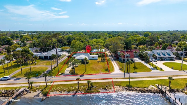 drone / aerial view with a residential view