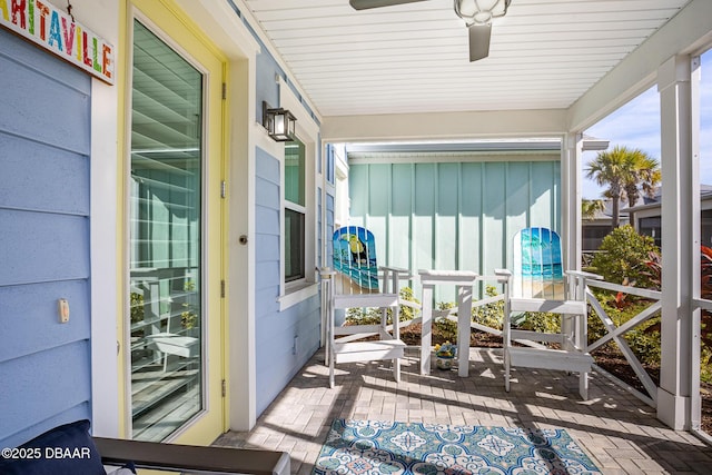 613 Good Life Way, Daytona Beach, FL 32124 - sunroom featuring ceiling fan