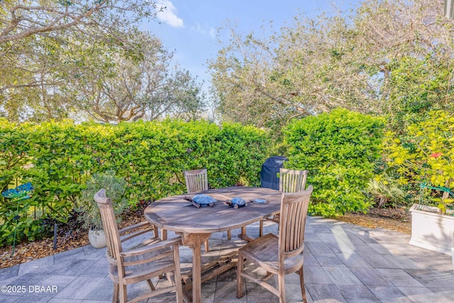 view of patio / terrace featuring outdoor dining space