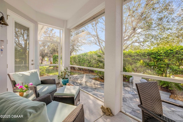 view of sunroom