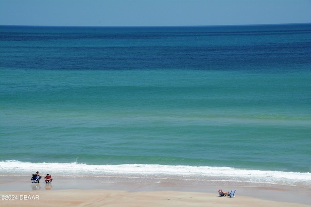 property view of water featuring a view of the beach