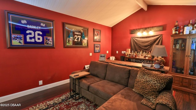 103 Cone Rd, Ormond Beach, FL 32174 - living room featuring wood finished floors, a bar, and baseboards