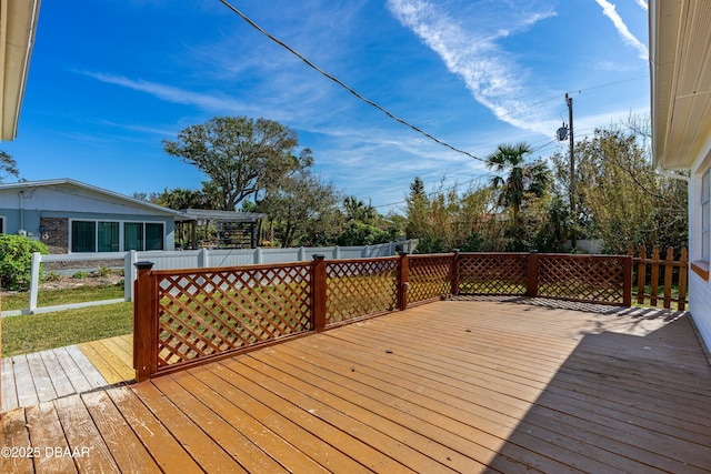 view of wooden terrace