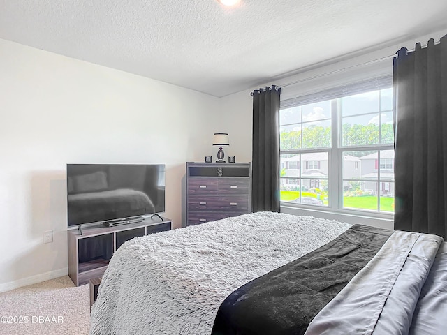 bedroom featuring a textured ceiling