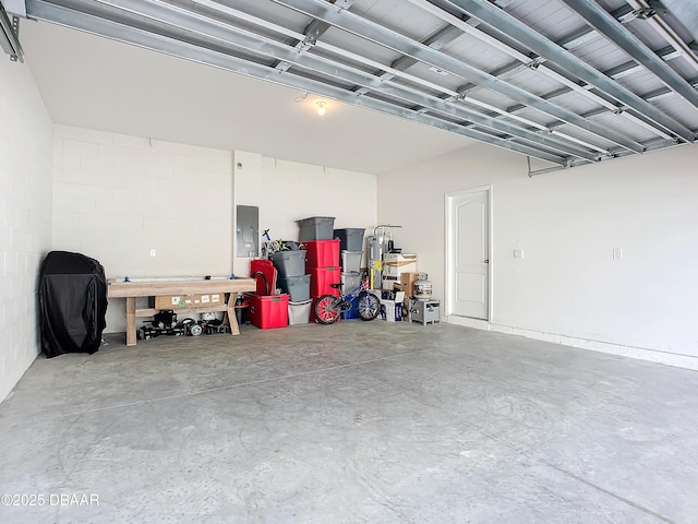 garage featuring electric panel