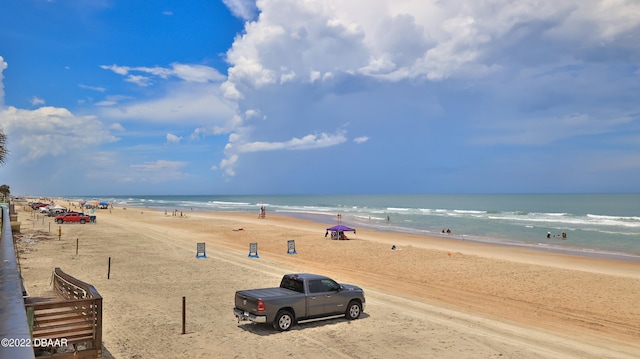 water view featuring a beach view