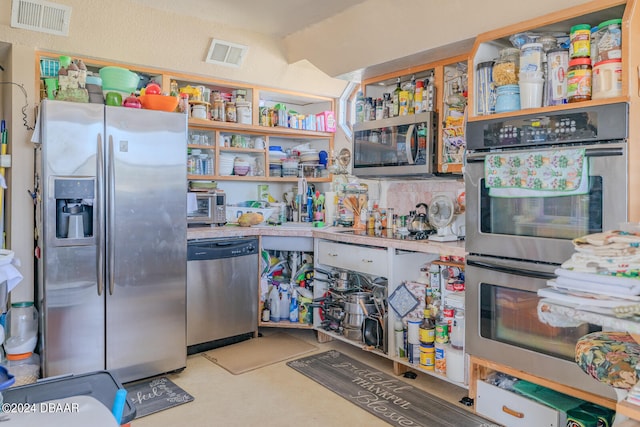 kitchen with stainless steel appliances