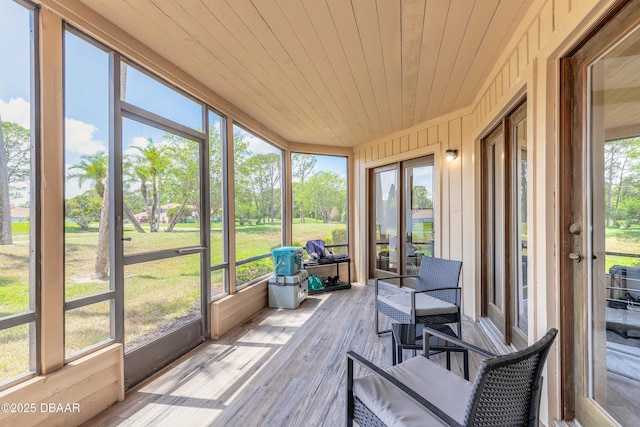 view of sunroom