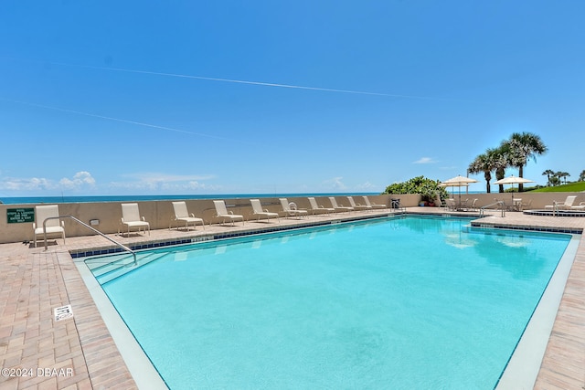 view of pool featuring a patio area