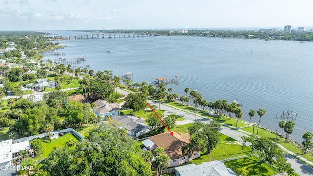 410 S Beach St, Ormond Beach, FL 32174 - drone / aerial view of a large body of water and a notable bridge