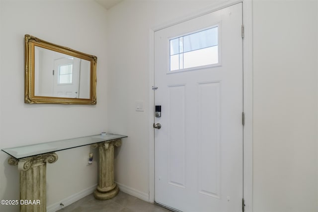 view of tiled foyer