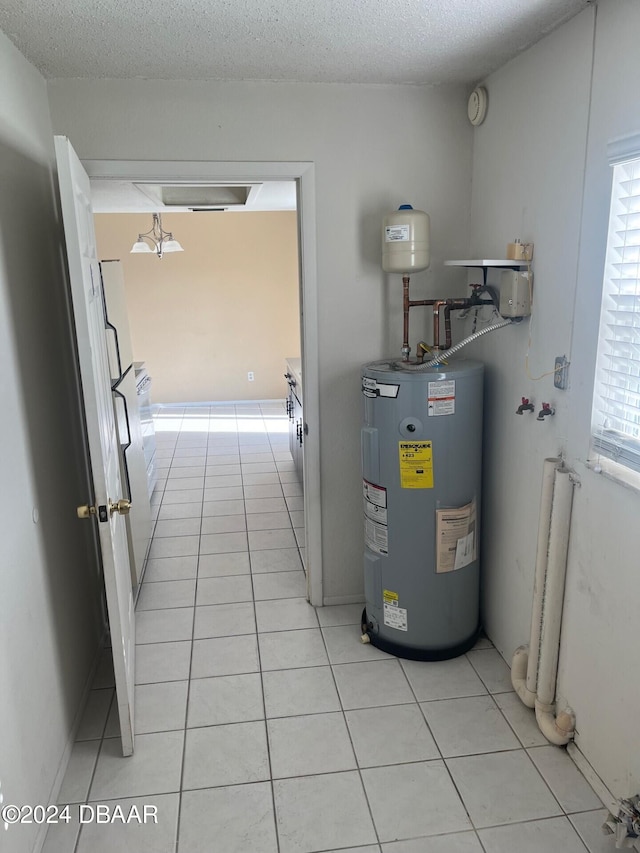 utility room with water heater