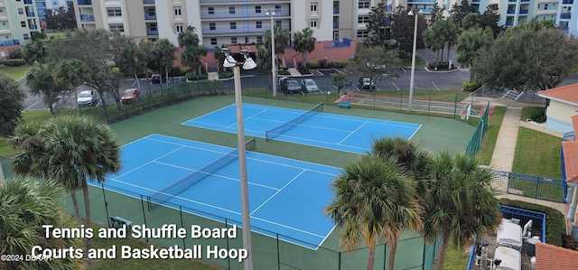 view of sport court featuring basketball court