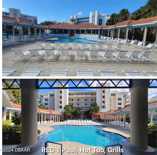 view of pool with a patio