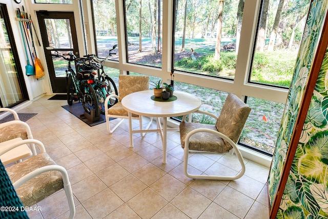 view of sunroom