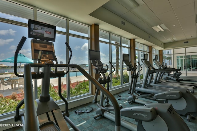 view of exercise room