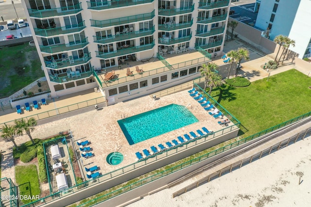 birds eye view of property