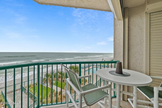 3311 S Atlantic Ave Unit 304, Daytona Beach Shores, FL 32118 - balcony with a view of the beach and a water view