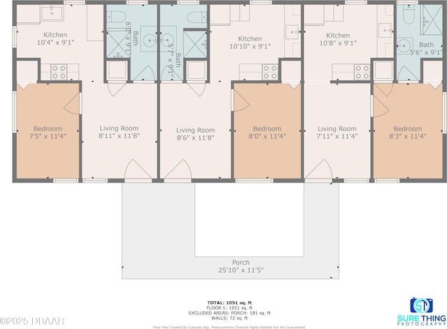 259 Jefferson St, Daytona Beach, FL 32114 - view of home floor plan