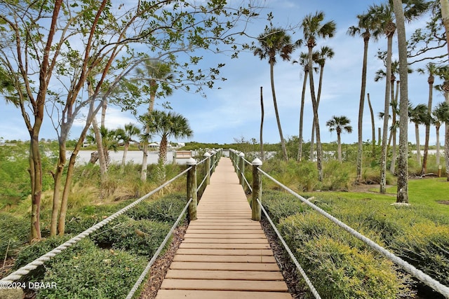 view of dock