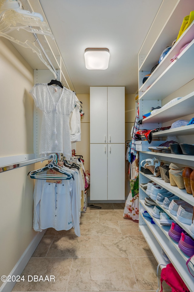 view of walk in closet