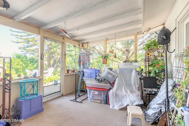 view of sunroom