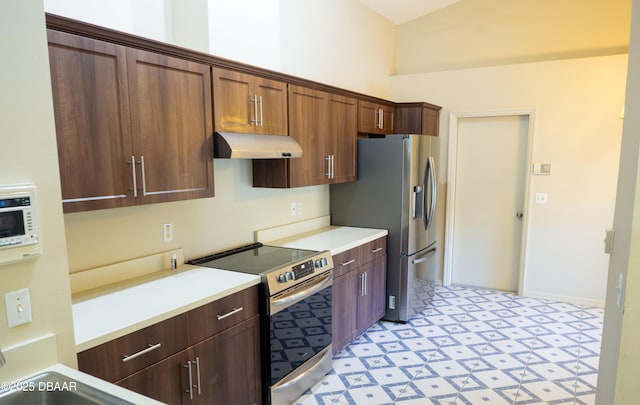 kitchen featuring appliances with stainless steel finishes