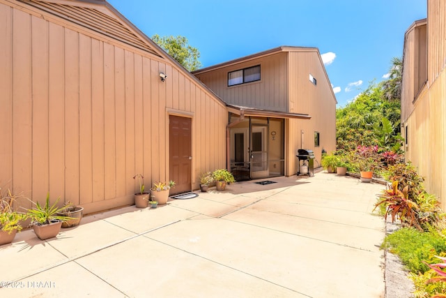 back of house with a patio area