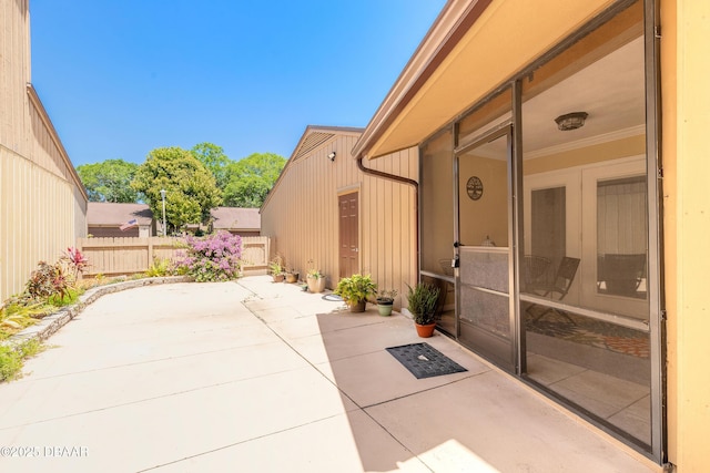 view of patio with fence