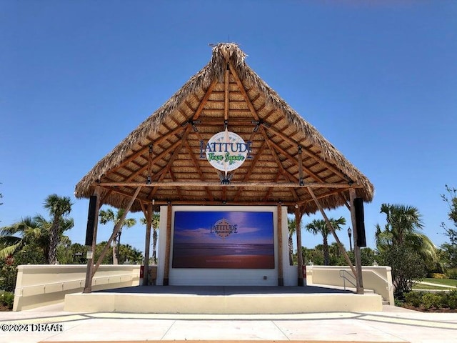 view of property's community with a gazebo