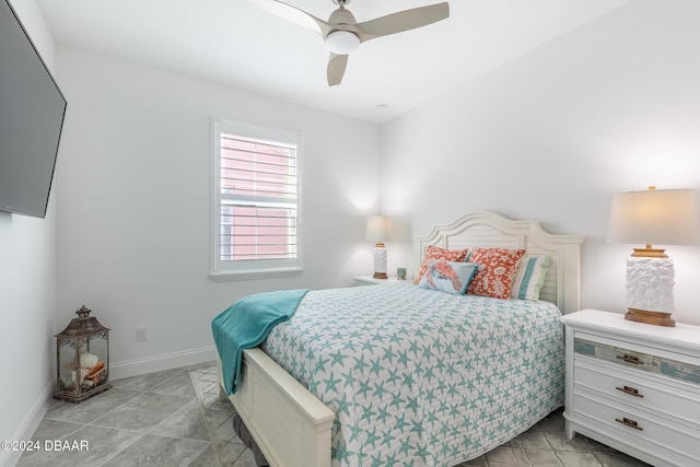 bedroom with ceiling fan